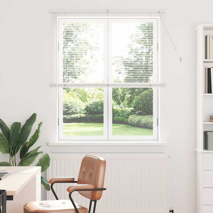 Persiana de Janela com cortinas Manual Branco Alumínio
