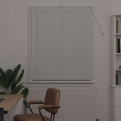 Persiana de Janela com cortinas Manual Branco Alumínio