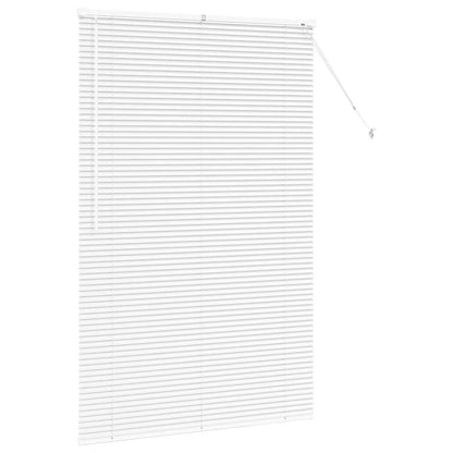 Persiana de Janela com cortinas Manual Branco Alumínio