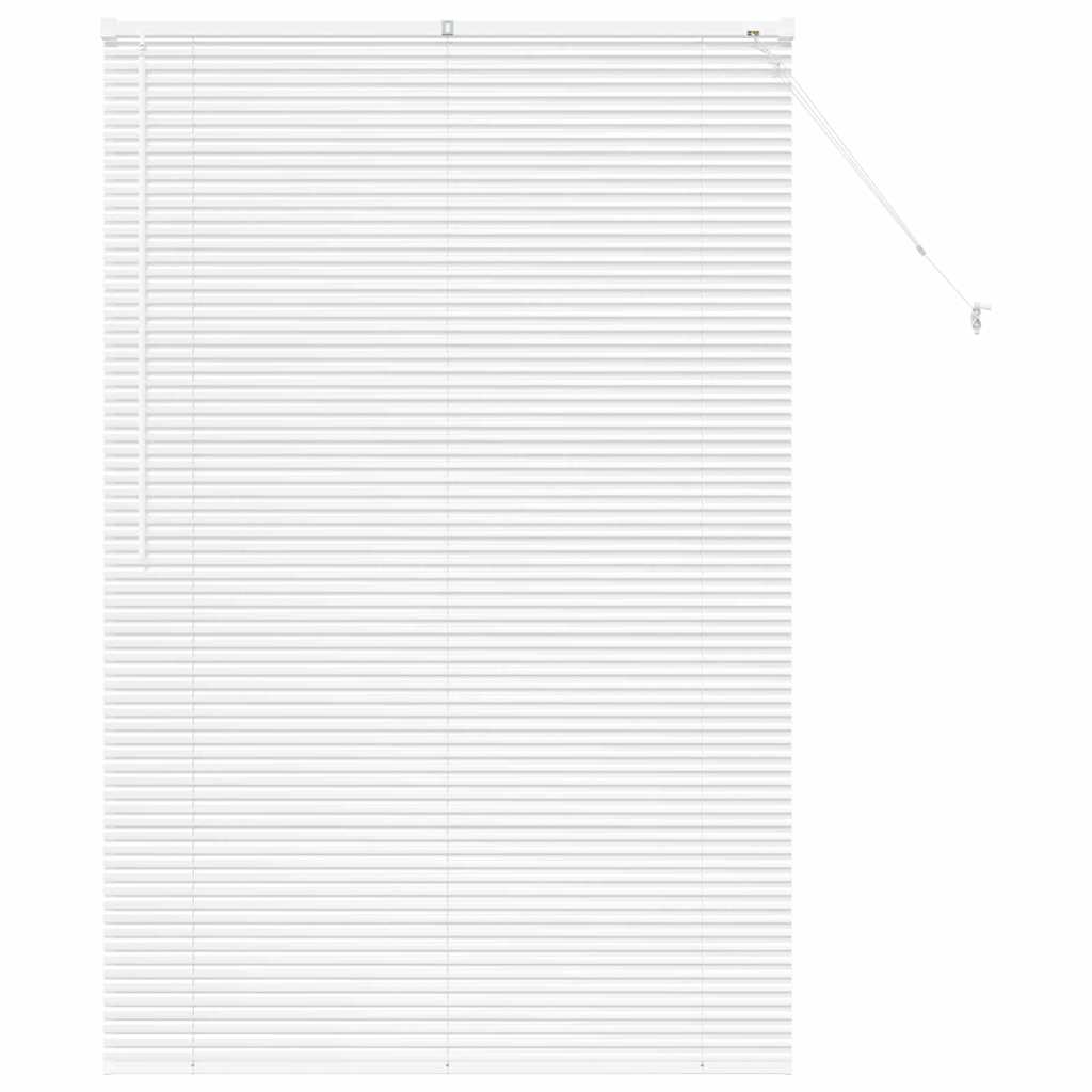 Persiana de Janela com cortinas Manual Branco Alumínio