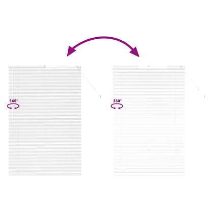 Persiana de Janela com cortinas Manual Branco Alumínio