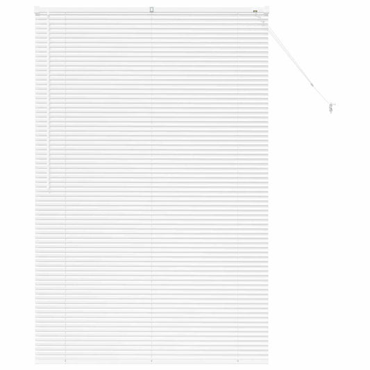 Persiana de Janela com cortinas Manual Branco Alumínio