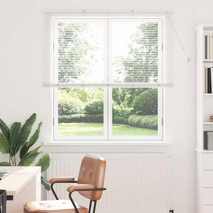Persiana de Janela com cortinas Manual Branco Alumínio