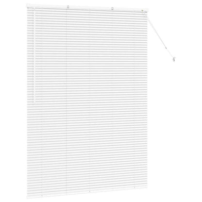 Persiana de Janela com cortinas Manual Branco Alumínio