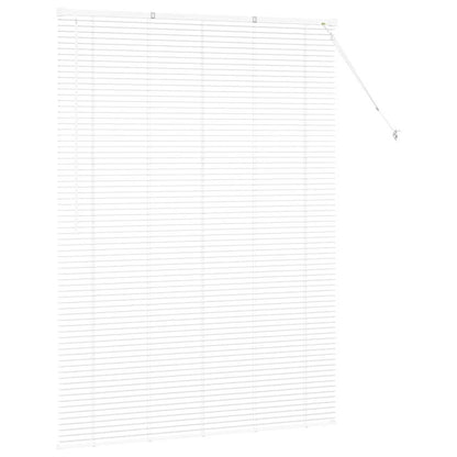 Persiana de Janela com cortinas Manual Branco Alumínio