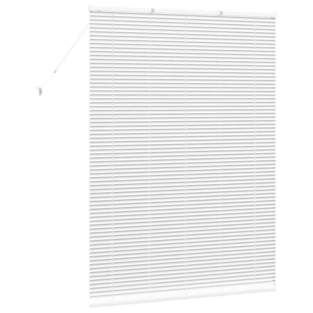 Persiana de Janela com cortinas Manual Branco Alumínio