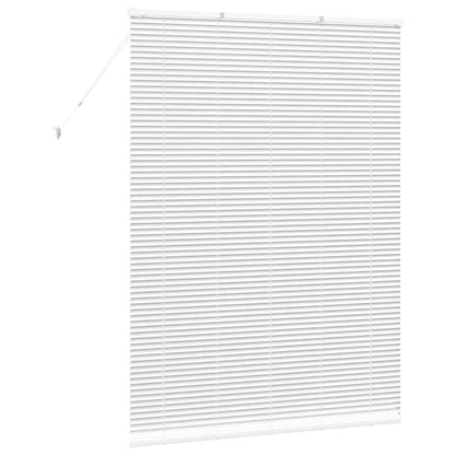 Persiana de Janela com cortinas Manual Branco Alumínio