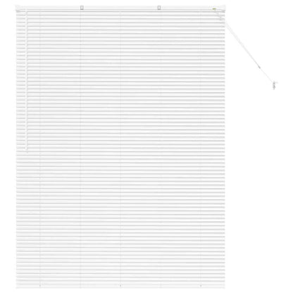 Persiana de Janela com cortinas Manual Branco Alumínio