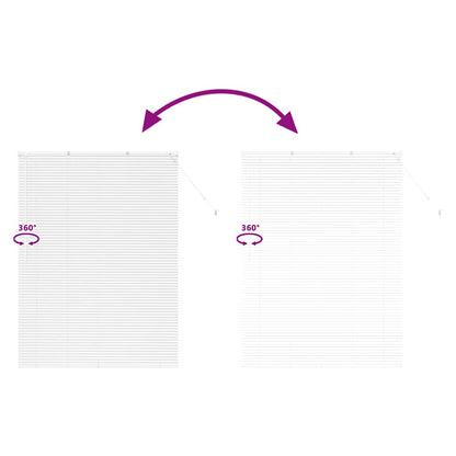 Persiana de Janela com cortinas Manual Branco Alumínio