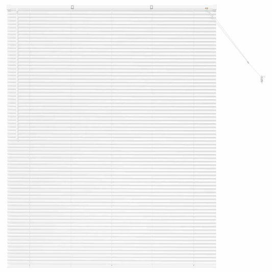 Persiana de Janela com cortinas Manual Branco Alumínio