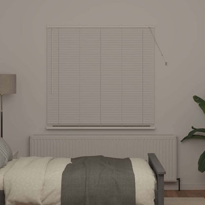 Persiana de Janela com cortinas Manual Branco Alumínio