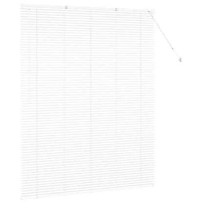 Persiana de Janela com cortinas Manual Branco Alumínio