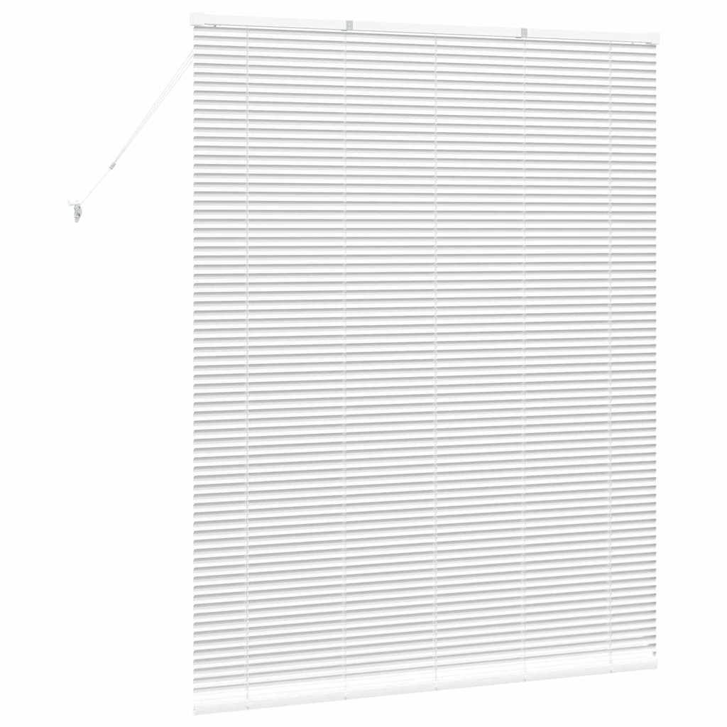 Persiana de Janela com cortinas Manual Branco Alumínio