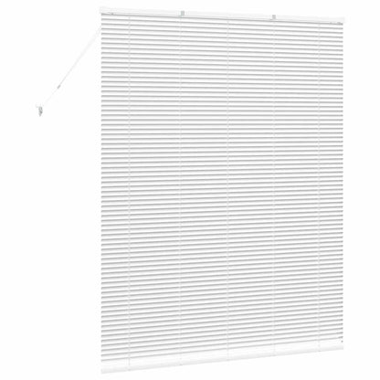 Persiana de Janela com cortinas Manual Branco Alumínio