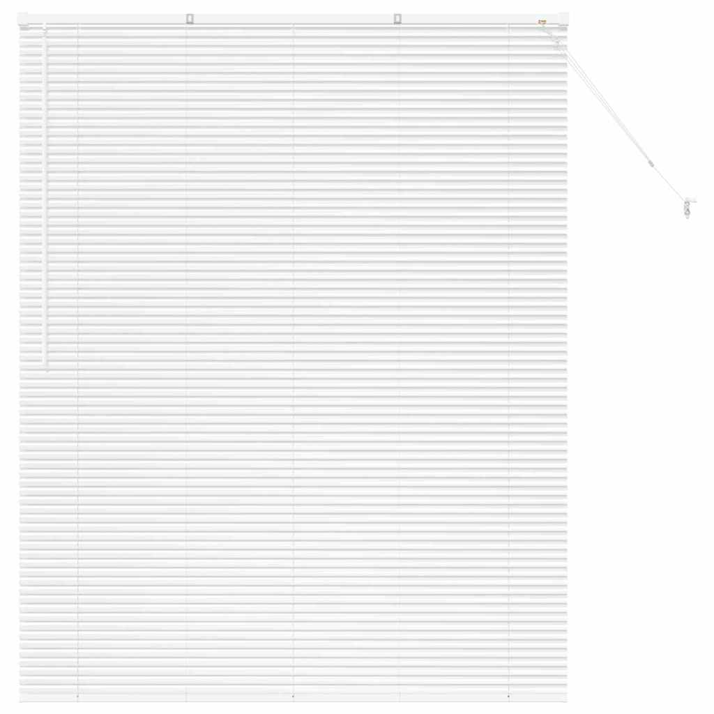 Persiana de Janela com cortinas Manual Branco Alumínio