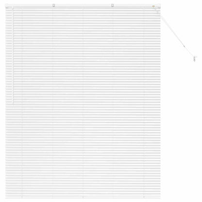 Persiana de Janela com cortinas Manual Branco Alumínio