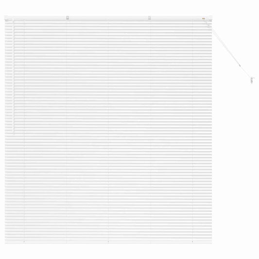 Persiana de Janela com cortinas Manual Branco Alumínio