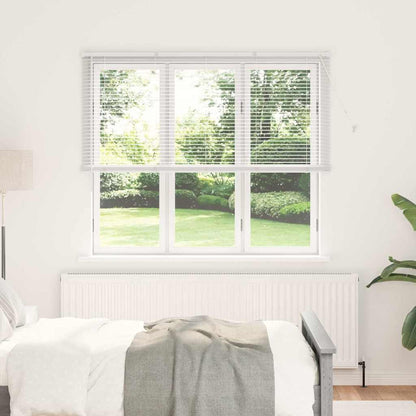 Persiana de Janela com cortinas Manual Branco Alumínio