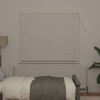 Persiana de Janela com cortinas Manual Branco Alumínio