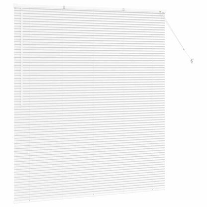 Persiana de Janela com cortinas Manual Branco Alumínio
