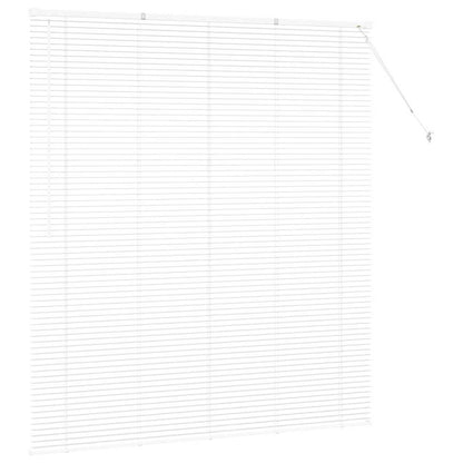 Persiana de Janela com cortinas Manual Branco Alumínio