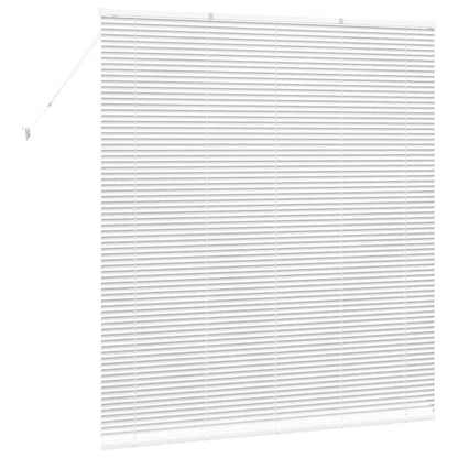 Persiana de Janela com cortinas Manual Branco Alumínio