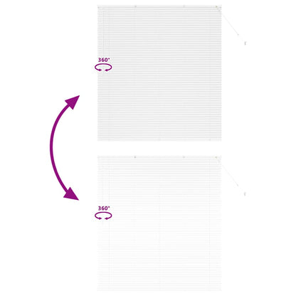 Persiana de Janela com cortinas Manual Branco Alumínio