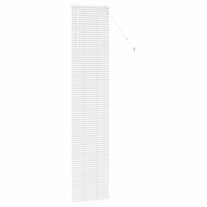 Persiana de Janela com cortinas Manual Branco Alumínio