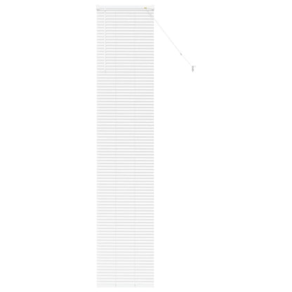 Persiana de Janela com cortinas Manual Branco Alumínio