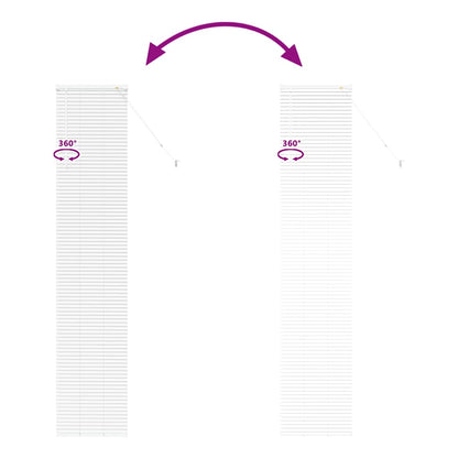 Persiana de Janela com cortinas Manual Branco Alumínio