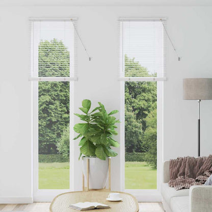 Persiana de Janela com cortinas Manual Branco Alumínio