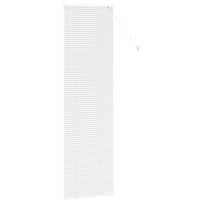 Persiana de Janela com cortinas Manual Branco Alumínio