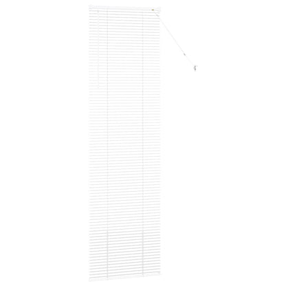 Persiana de Janela com cortinas Manual Branco Alumínio