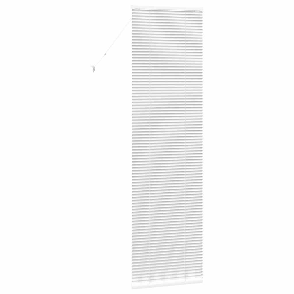 Persiana de Janela com cortinas Manual Branco Alumínio