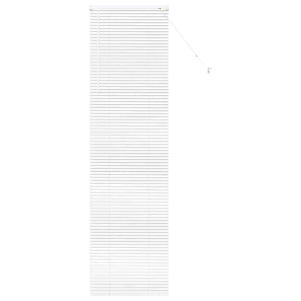 Persiana de Janela com cortinas Manual Branco Alumínio