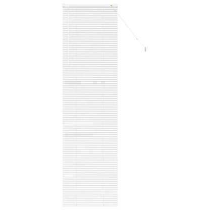 Persiana de Janela com cortinas Manual Branco Alumínio