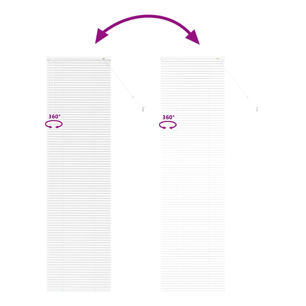 Persiana de Janela com cortinas Manual Branco Alumínio