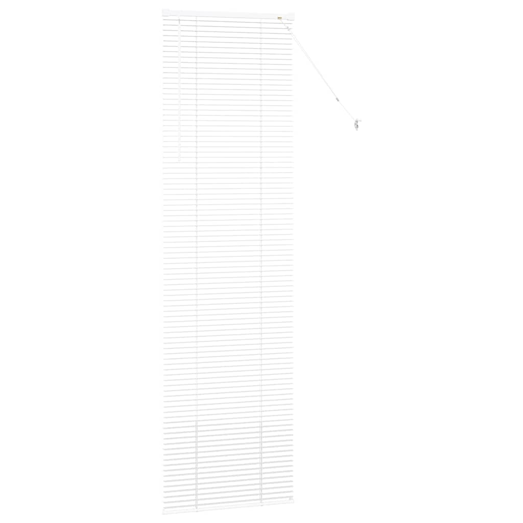 Persiana de Janela com cortinas Manual Branco Alumínio