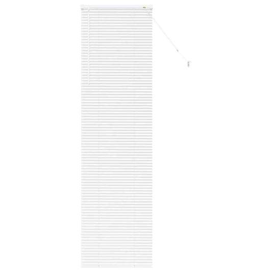Persiana de Janela com cortinas Manual Branco Alumínio