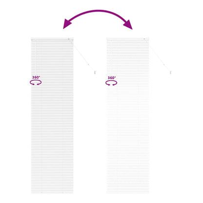 Persiana de Janela com cortinas Manual Branco Alumínio