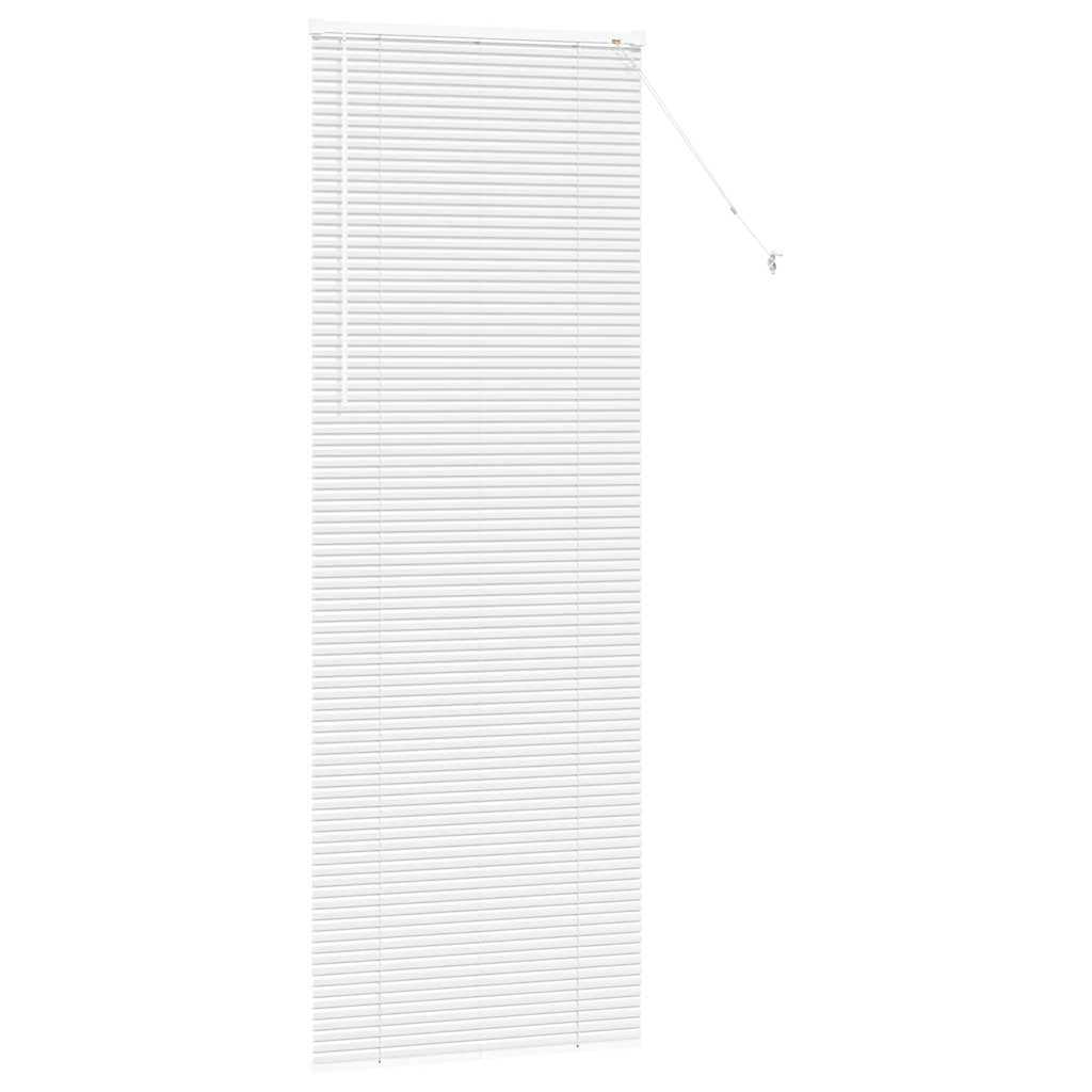 Persiana de Janela com cortinas Manual Branco Alumínio