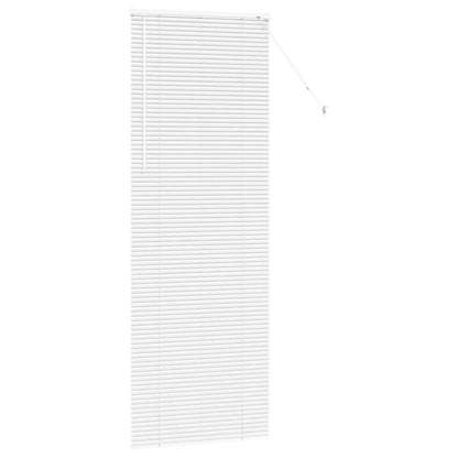 Persiana de Janela com cortinas Manual Branco Alumínio