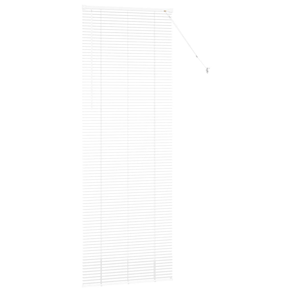 Persiana de Janela com cortinas Manual Branco Alumínio