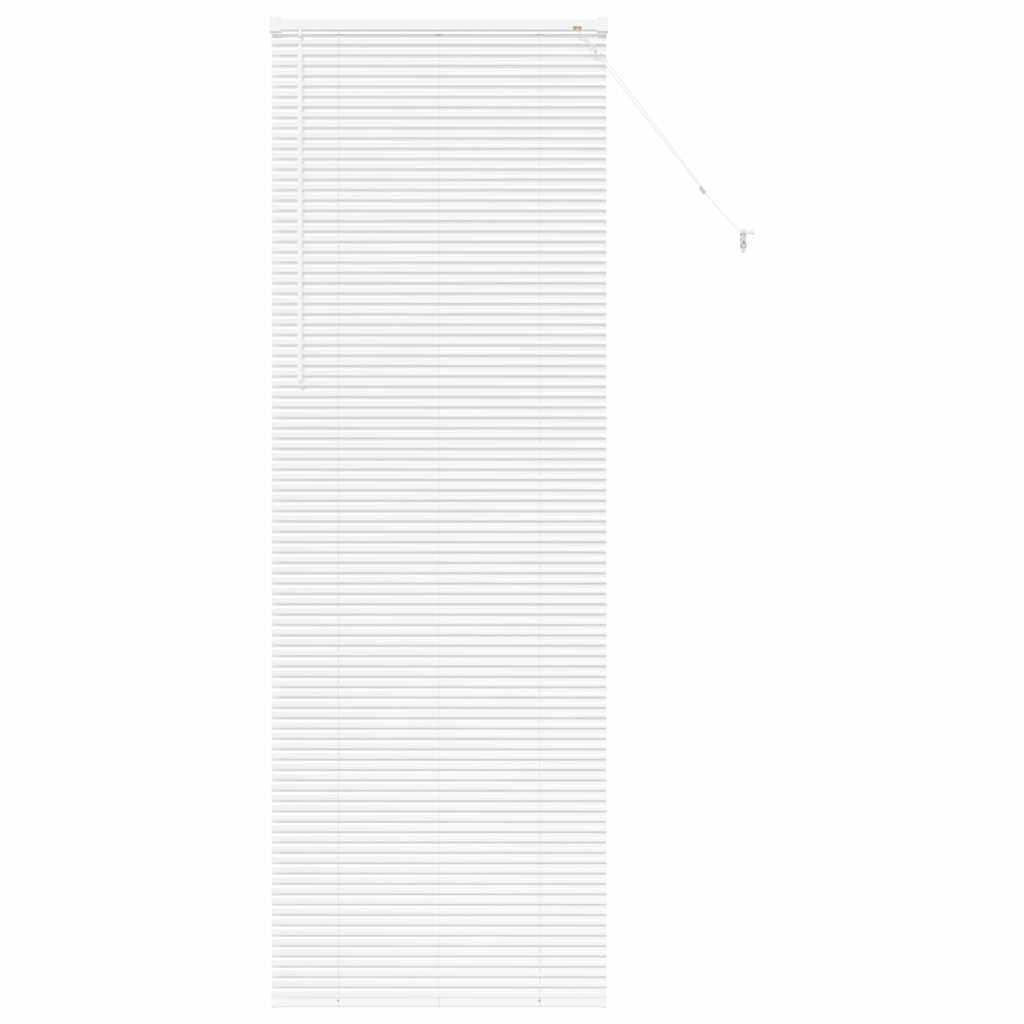 Persiana de Janela com cortinas Manual Branco Alumínio