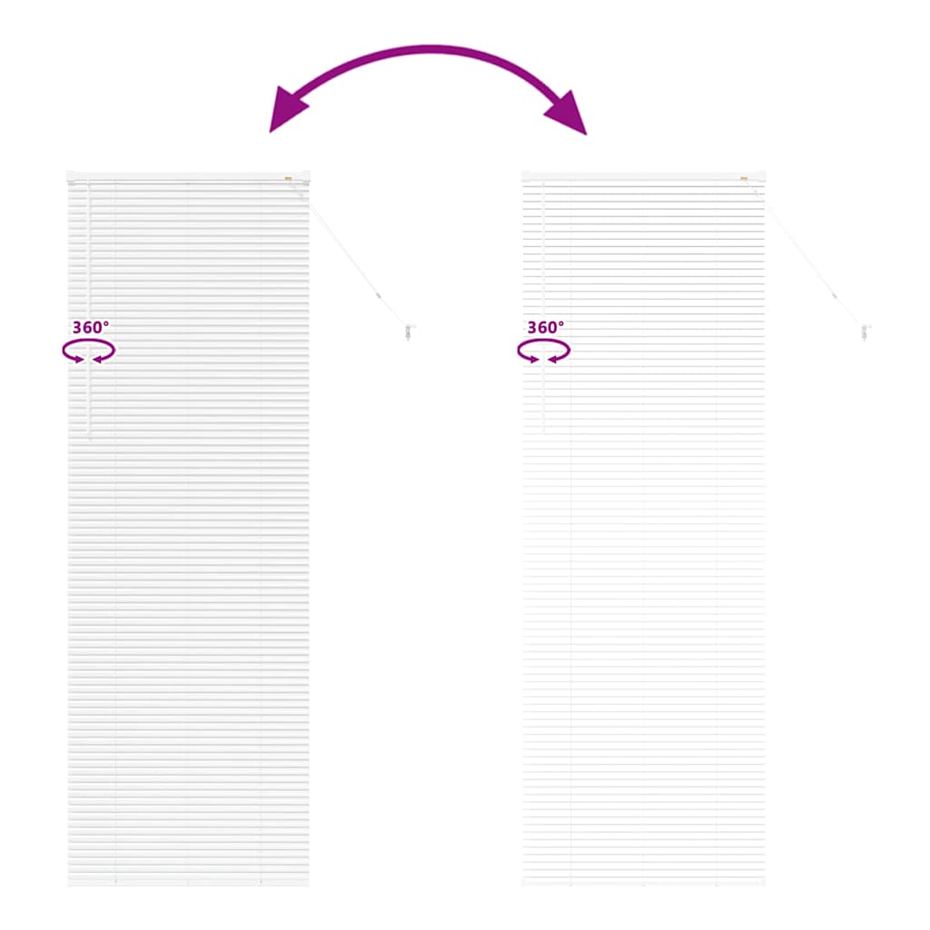 Persiana de Janela com cortinas Manual Branco Alumínio