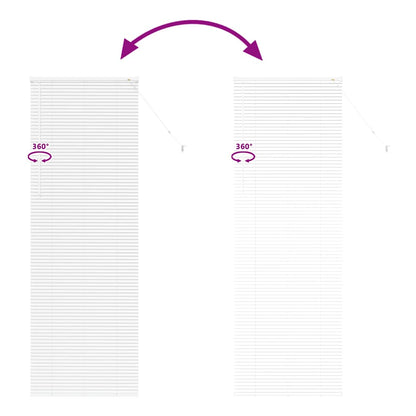 Persiana de Janela com cortinas Manual Branco Alumínio