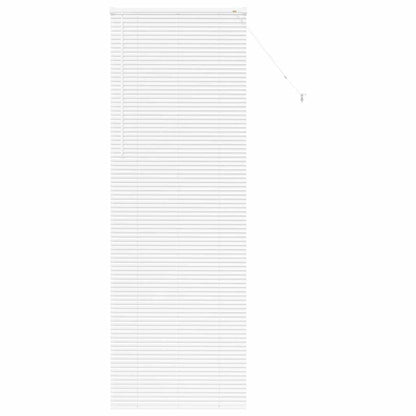 Persiana de Janela com cortinas Manual Branco Alumínio