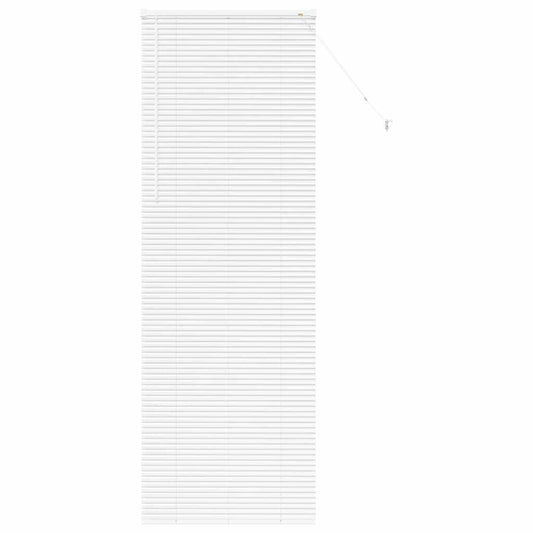 Persiana de Janela com cortinas Manual Branco Alumínio