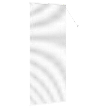 Persiana de Janela com cortinas Manual Branco Alumínio