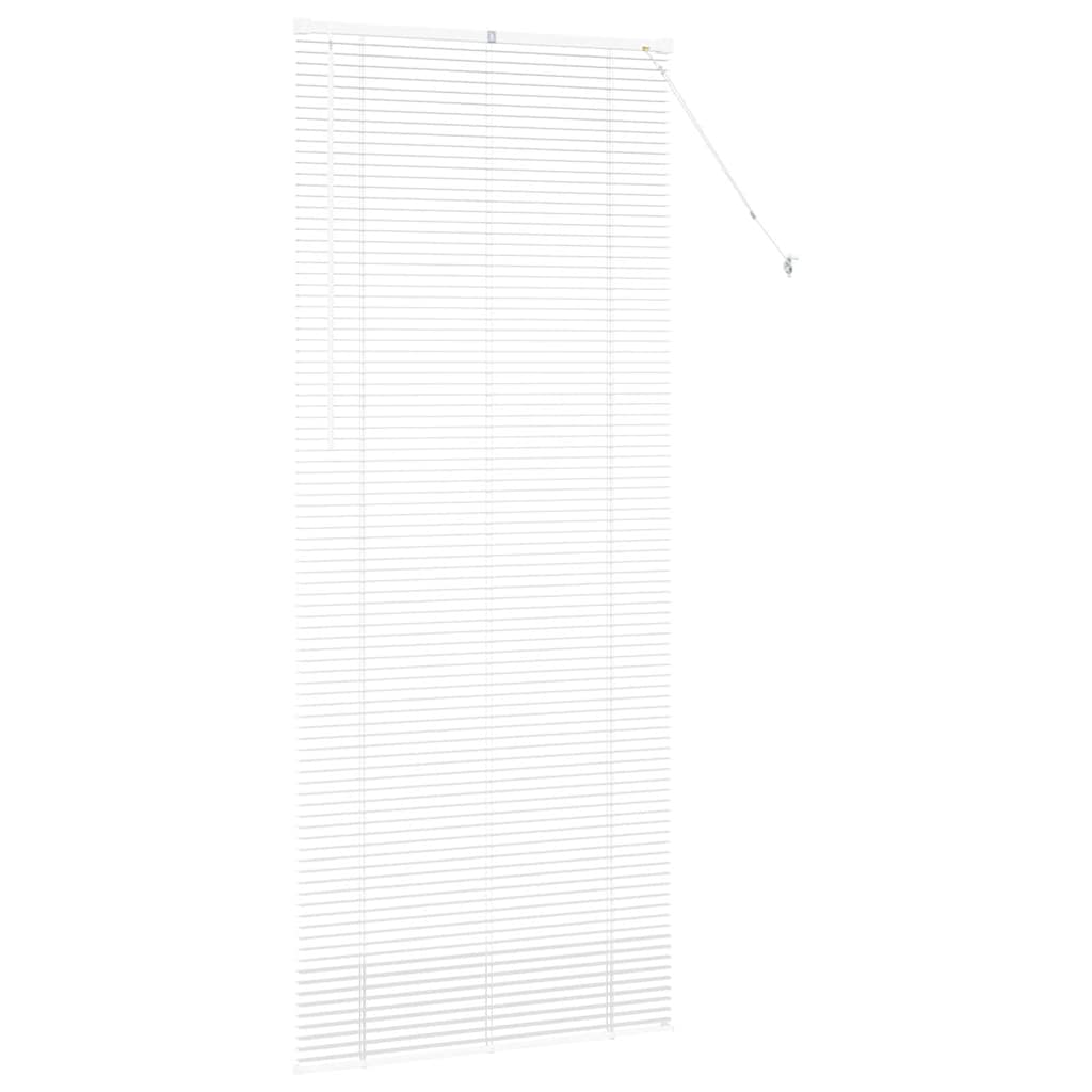 Persiana de Janela com cortinas Manual Branco Alumínio